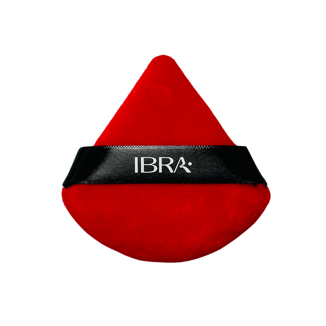 IBRA Makeup Piumino triangolare per cipria rosso