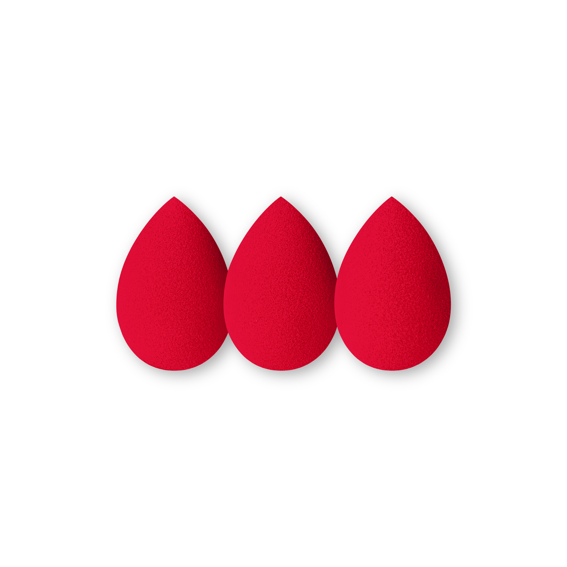 Makeup Blender Sponge zestaw czerwonych gąbeczek trio IBRA Makeup