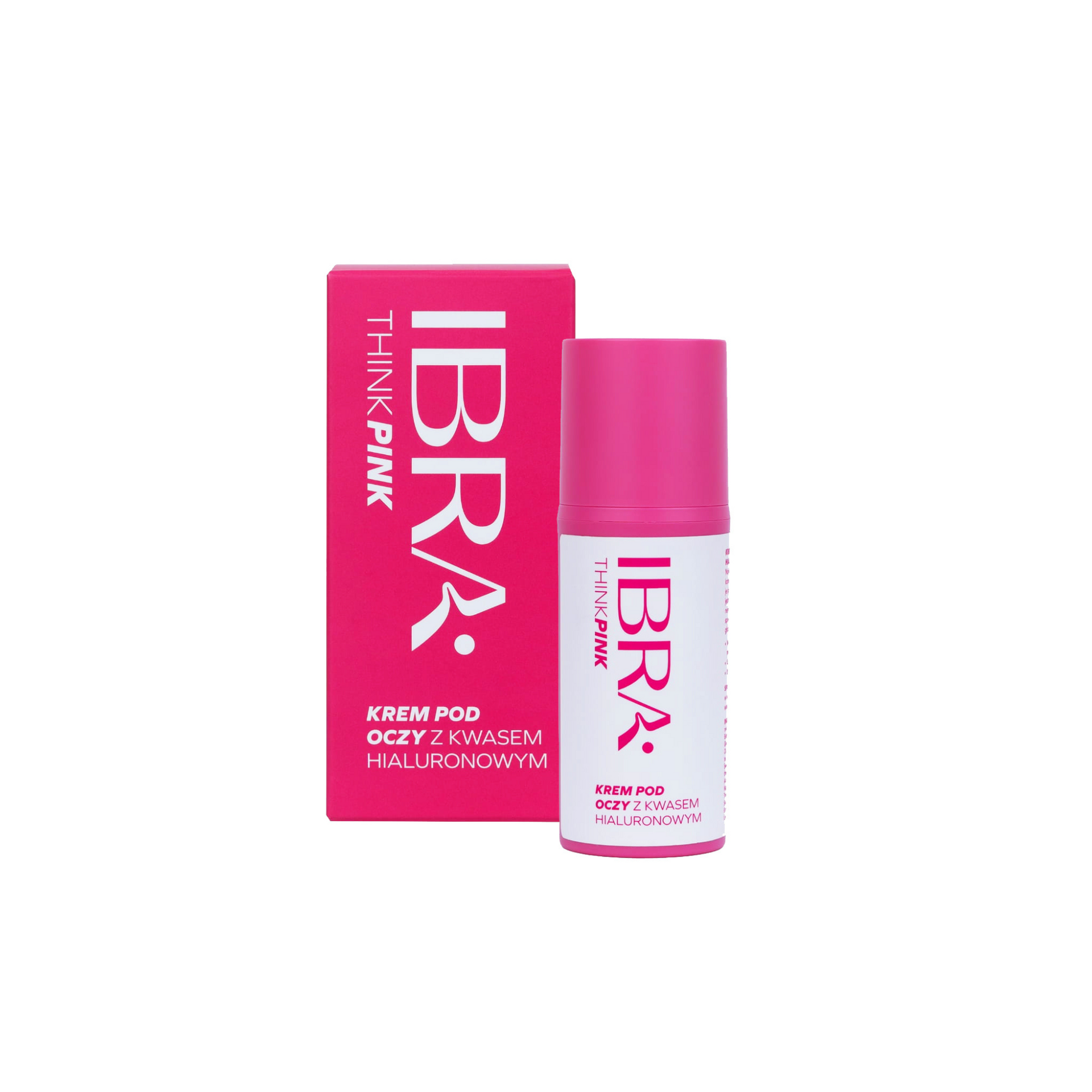 Eye Cream with Hyaluronic Acid 30ml Think Pink Ibra Makeup