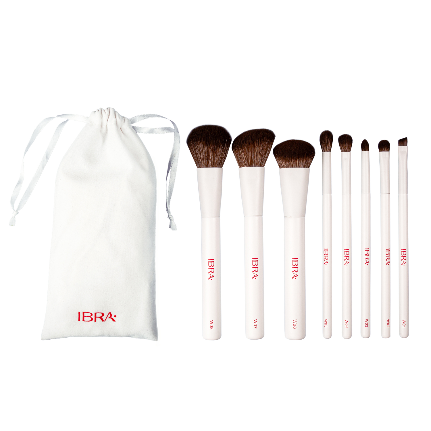 Weißes IBRA Makeup-Pinselset