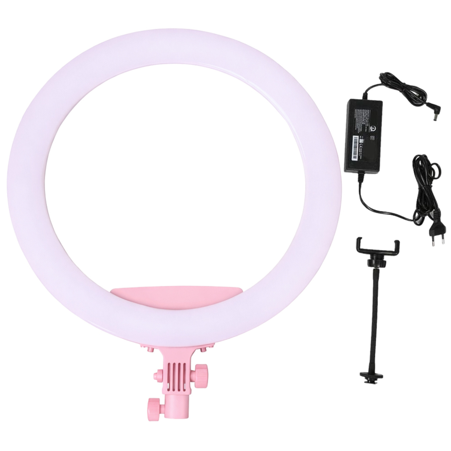 Profesjonalna lampa LED ring 18" różowa IBRA Makeup