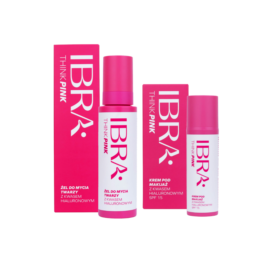 Crema per il trucco all'acido ialuronico SPF 15 50ml Think Pink IBRA Makeup