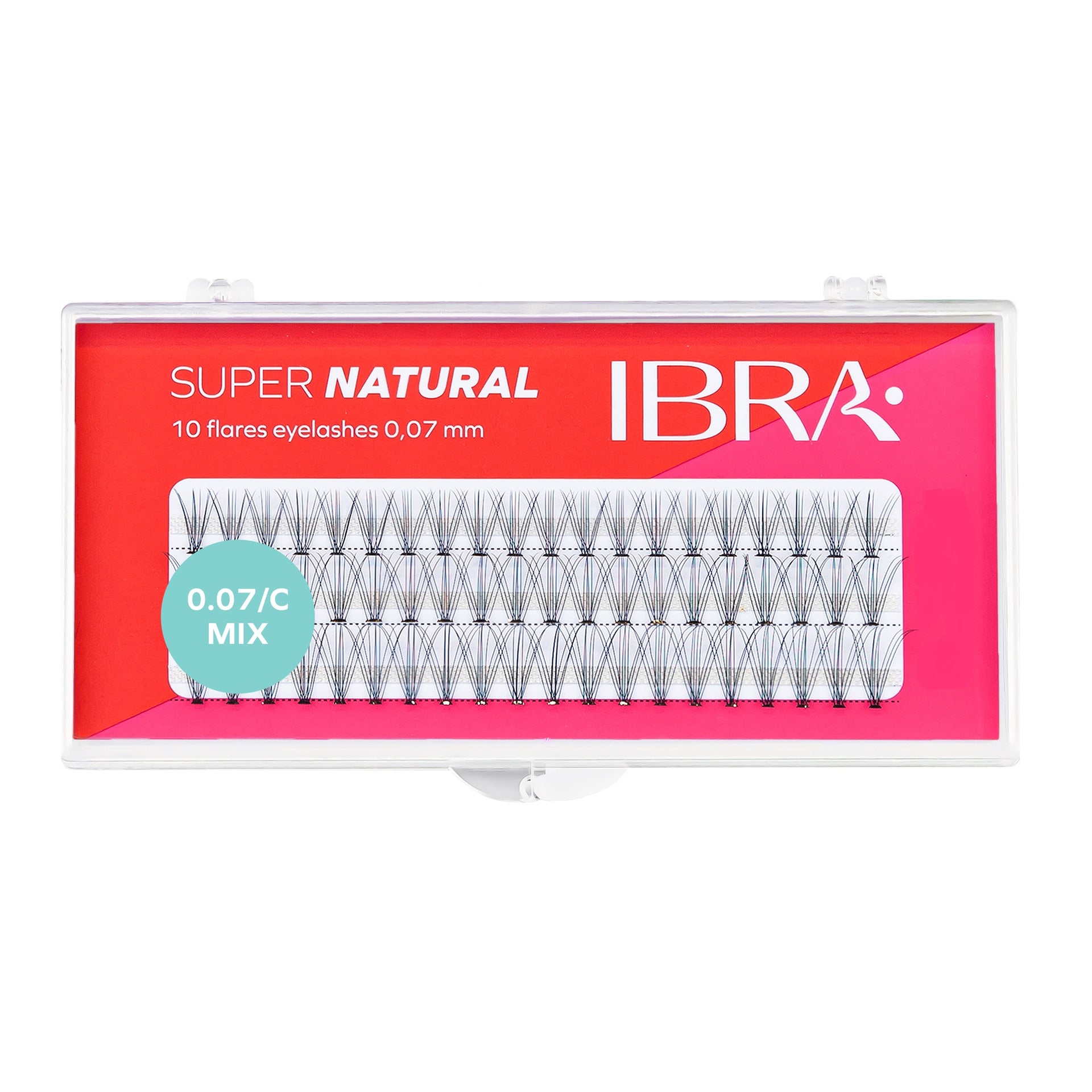 Tufts Eyelashes Natural knot-free MIX (10,12,14mm) IBRA Makeup