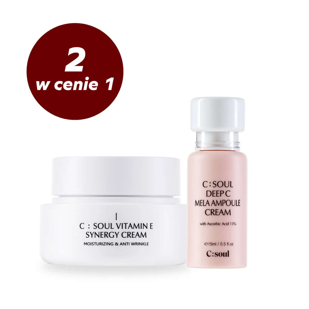 Zestaw do pielęgnacji twarzy Odżywczy Krem Synergy Cream + Nawilżający Krem-Serum Mela C:Soul