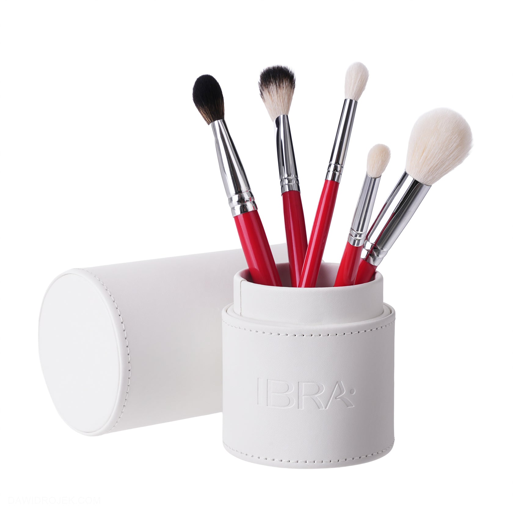 Tuba na pędzle z ekoskóry biała IBRA Makeup